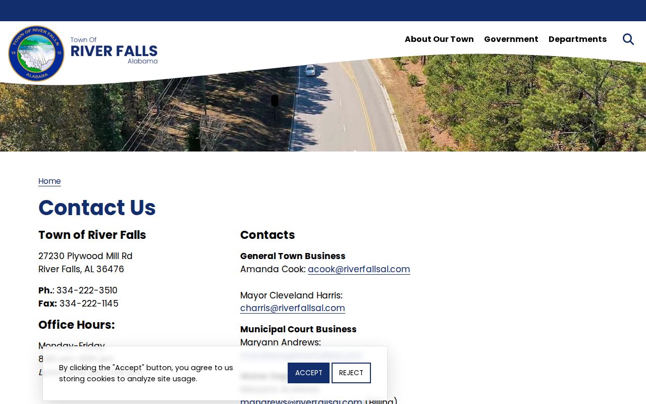 River Falls contact routes for Covington County arrest warrant questions